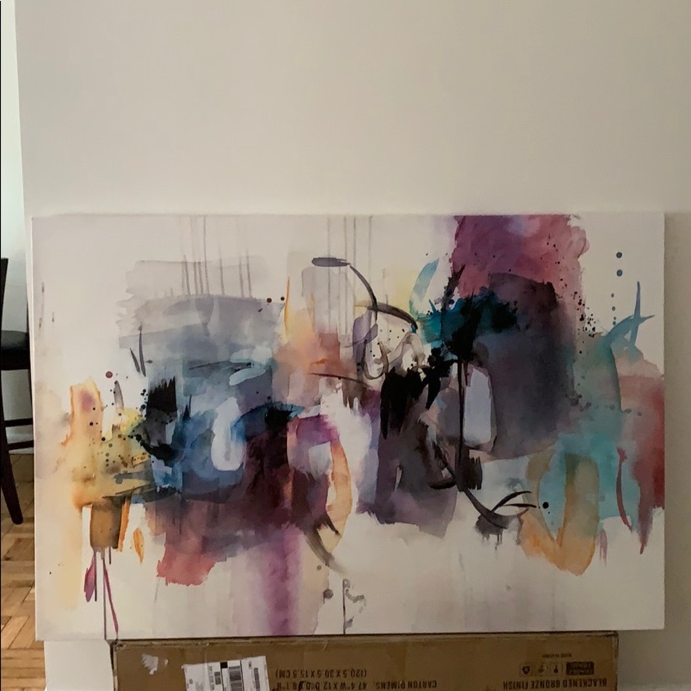 Multicolored canvas art